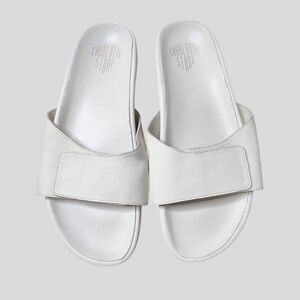 Charlotte Stone White Slide Sandals